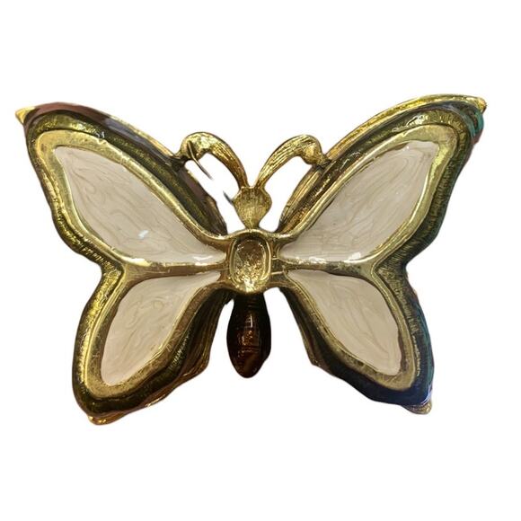Fitz & Floyd Jeweled Butterfly Box-Ruby Enamel Trinket Box - Picture 7 of 7